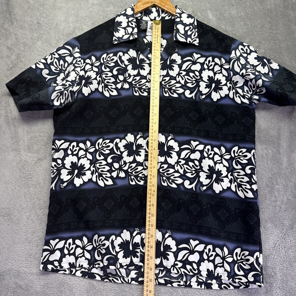 Kennington LTD California Shirt Mens Medium Black Floral Button-Up Hawaiian - Picture 6 of 9